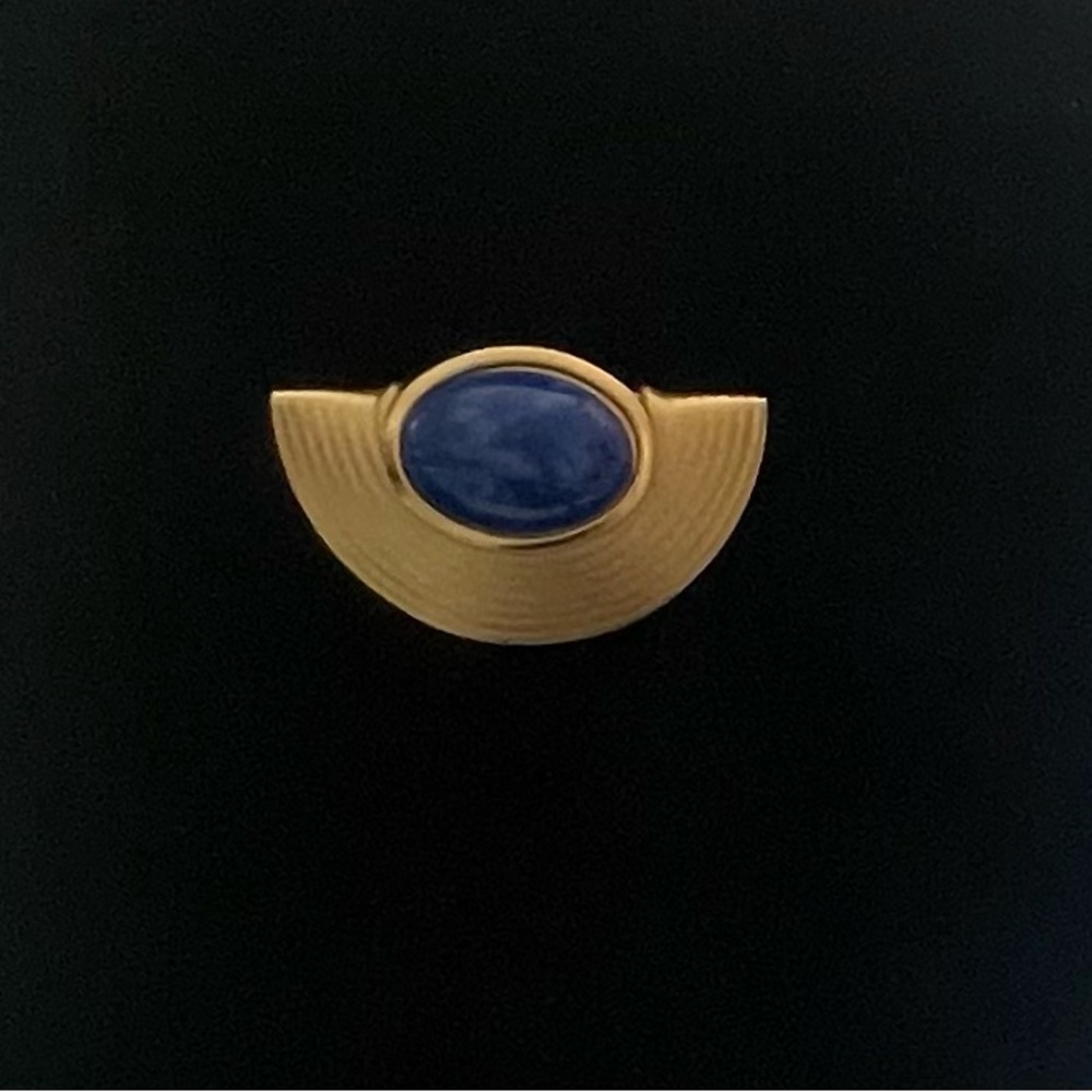 Gold and Blue Women's Jewelry Brooch